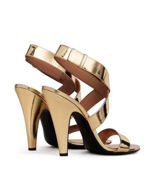Alaïa Metallic Mirror-Effect Sandals