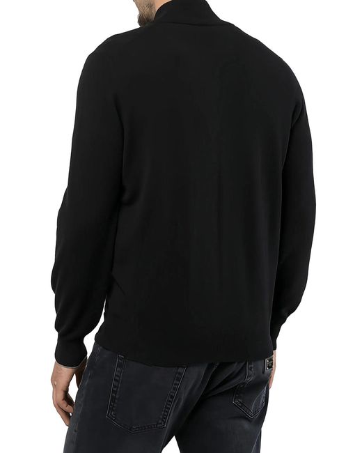 Brunello Cucinelli Black Cashmere Zip-Up Cardigan for men