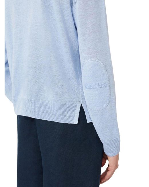 Max Mara Blue Crew Neck Sweater