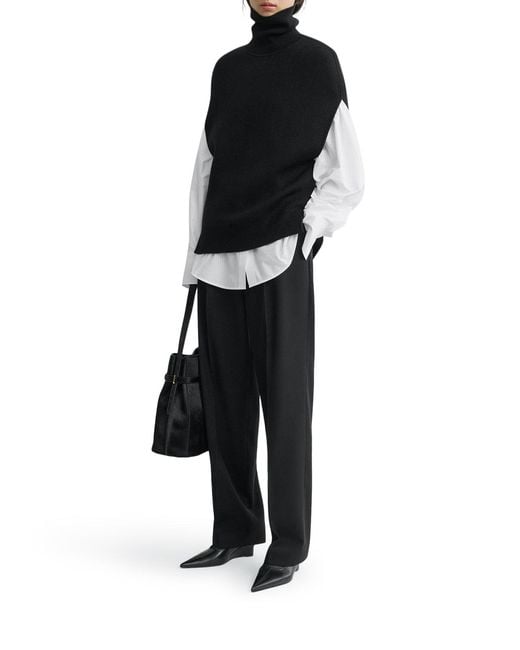 Totême  Blue Double-Knit Wool Vest