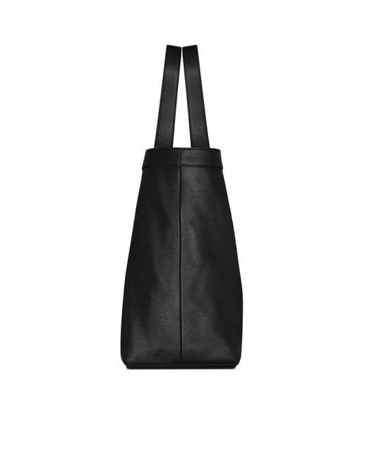 Tote y grande in pelle di Saint Laurent in Black