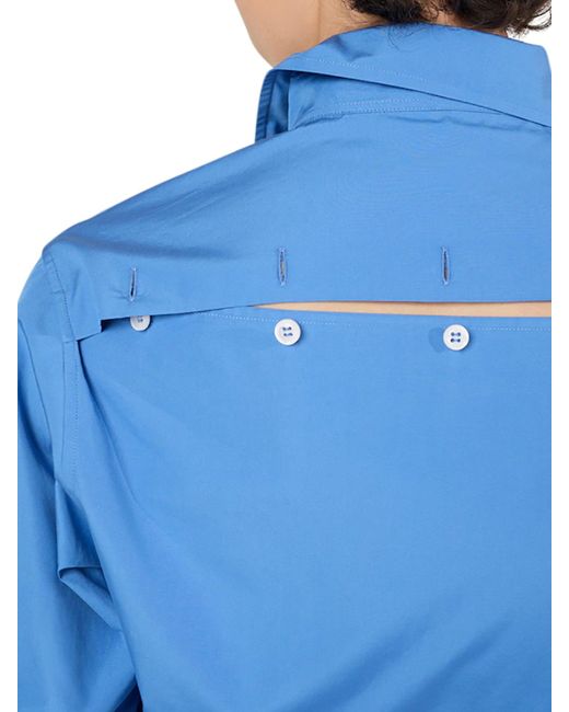 Camicia in cotone di Miu Miu in Blue