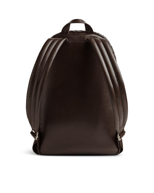 Bottega Veneta Black Intrecciato Backpack for men