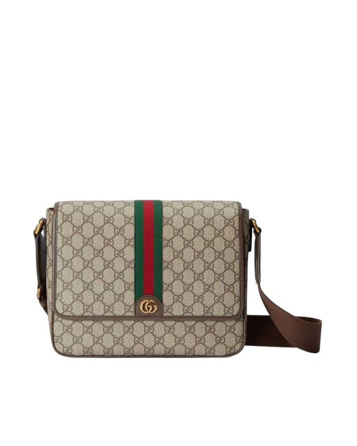 Gucci Gray Medium Ophidia Crossbody Bag for men