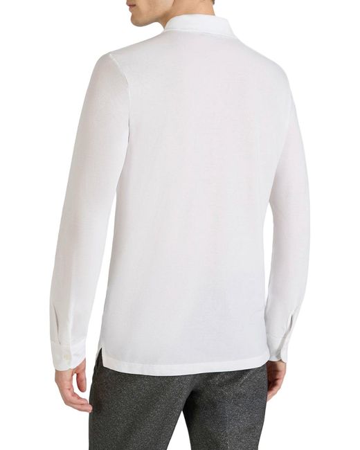 Zanone White Slim Fit Polo for men