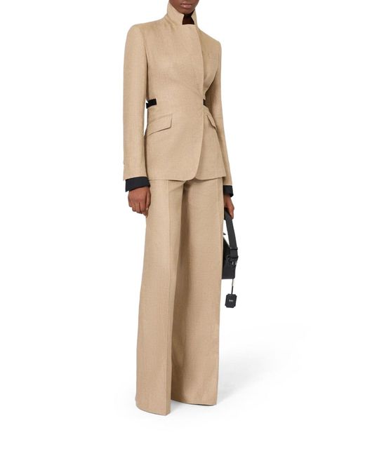 Max Mara Natural Double-Breasted Blazer
