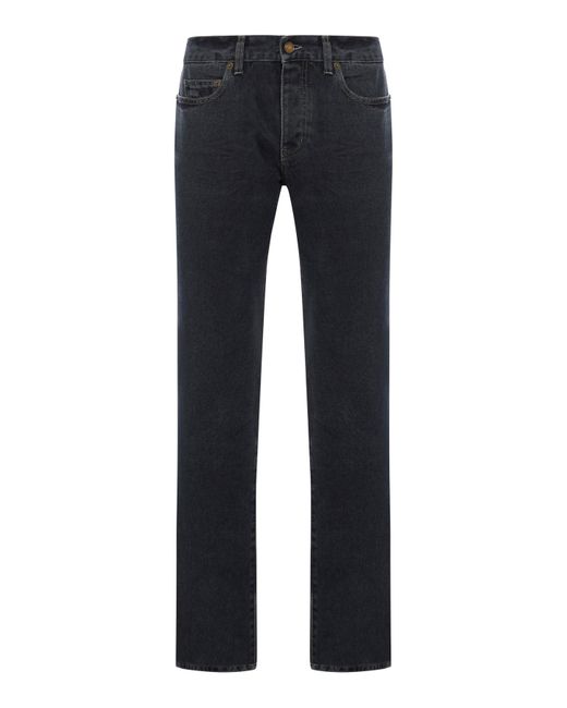 Jeans slim fit in denim nero scuro di Saint Laurent in Blue da Uomo