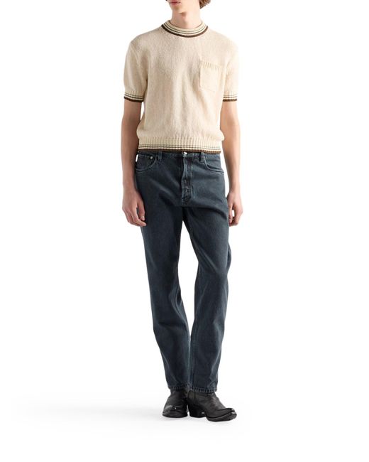 Jeans regular in denim di Prada in Blue da Uomo
