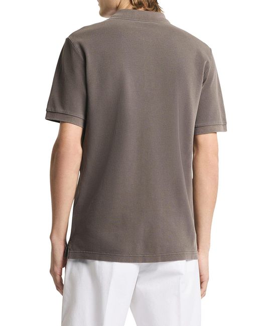Fay Gray Cotton Piquet Polo Shirt for men
