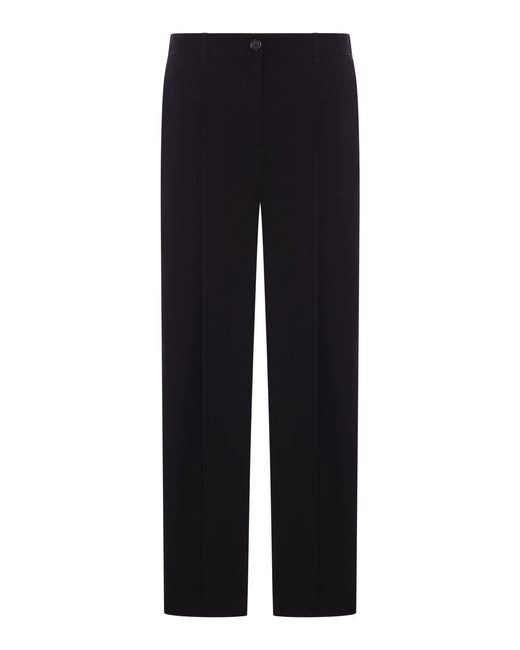 Totême Blue Single-Pleated Cotton Trousers
