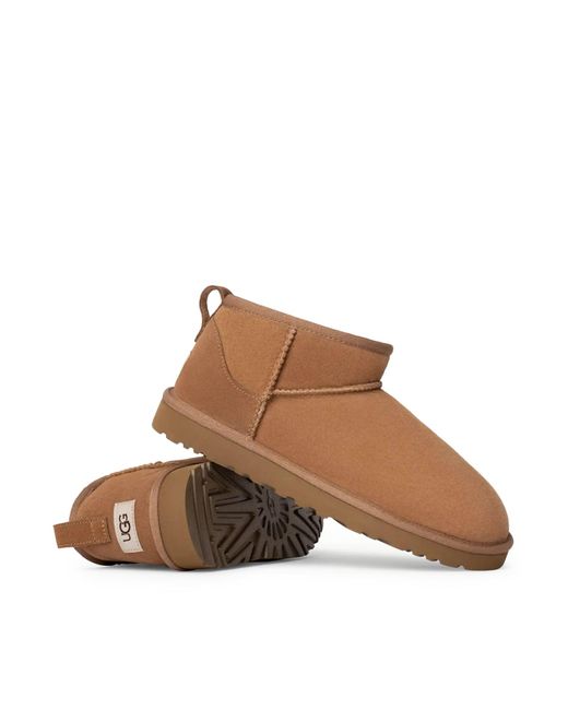 Ugg Brown Classic Ultra Mini Ankle Boots for men