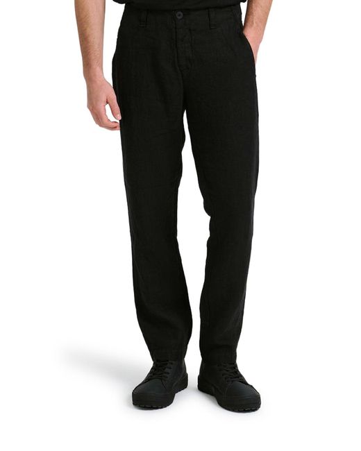 Transit Blue Regular-Fit Linen Trousers for men