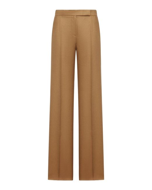 Max Mara Natural Badesse Tailored Linen Trousers