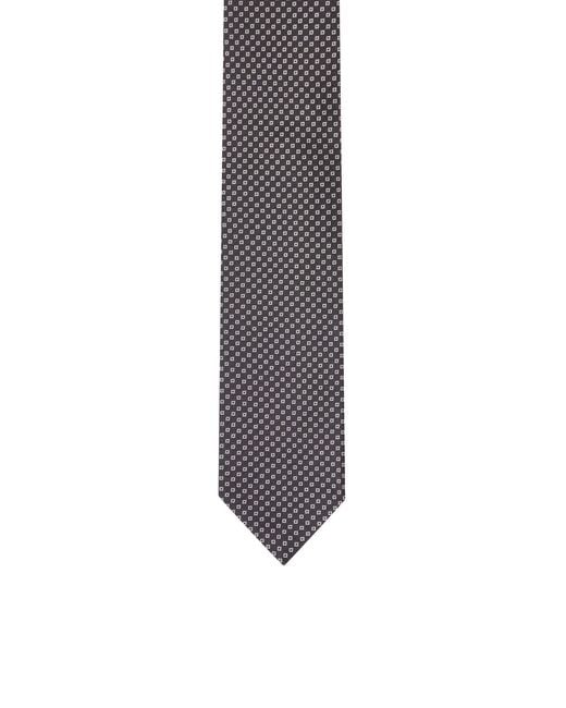 Lardini White Micro-Patterned Silk Tie for men