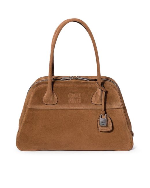 Miu Miu Brown Vivant Suede Bag