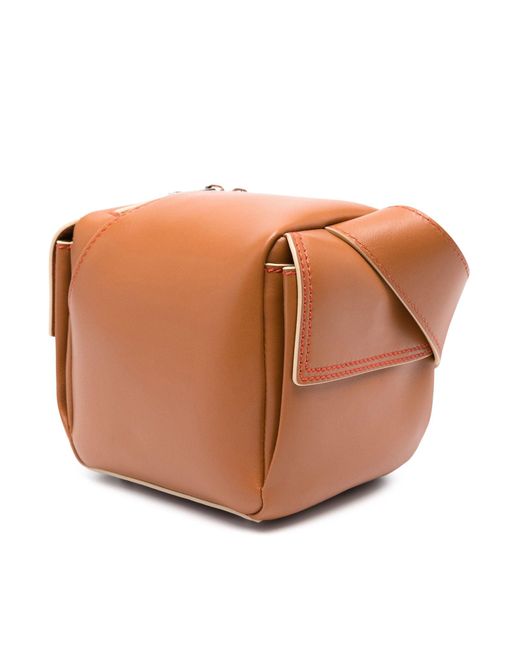 Sunnei Brown Lacubetto Leather Shoulder Bag