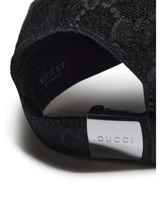 Gucci Black Web Baseball Cap for men