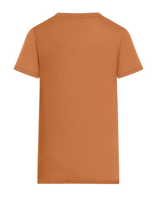 T-shirt in jersey di cotone di Max Mara in Orange