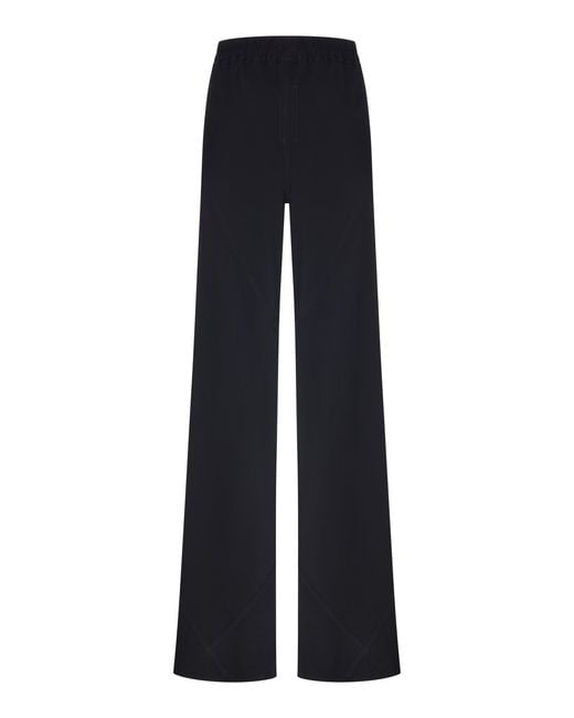 Rick Owens Blue Drawstring Bias Pants With Drawstring