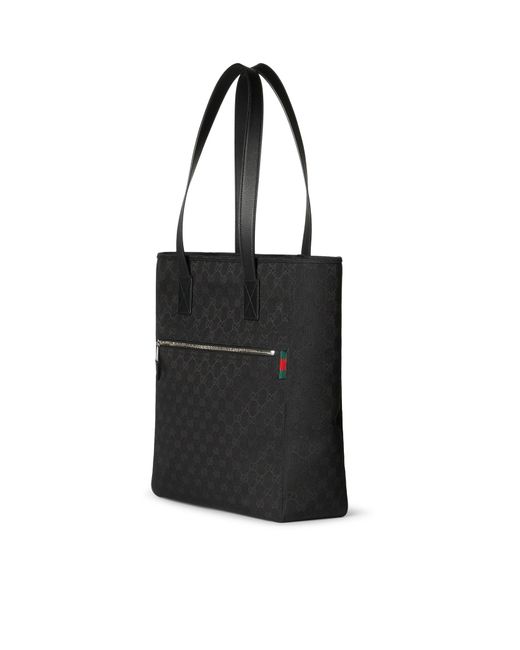Gucci Black Medium Size Gg Fabric Shopping Bag for men
