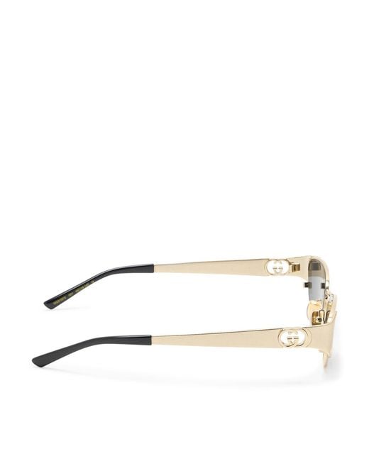 Gucci Metallic Tone Oval Sunglasses
