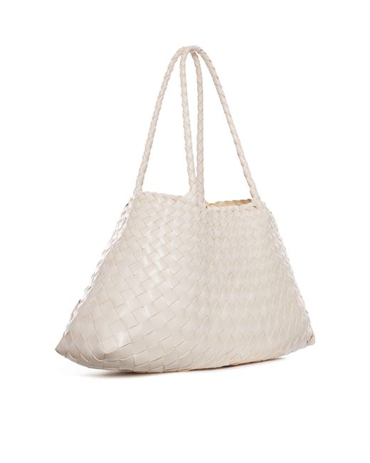 Dragon Diffusion Natural Santa Croce Big Woven Leather Bag