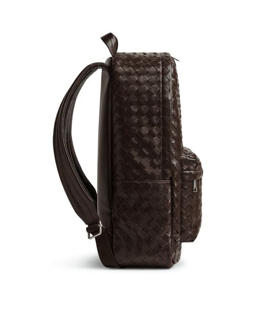 Bottega Veneta Black Intrecciato Backpack for men