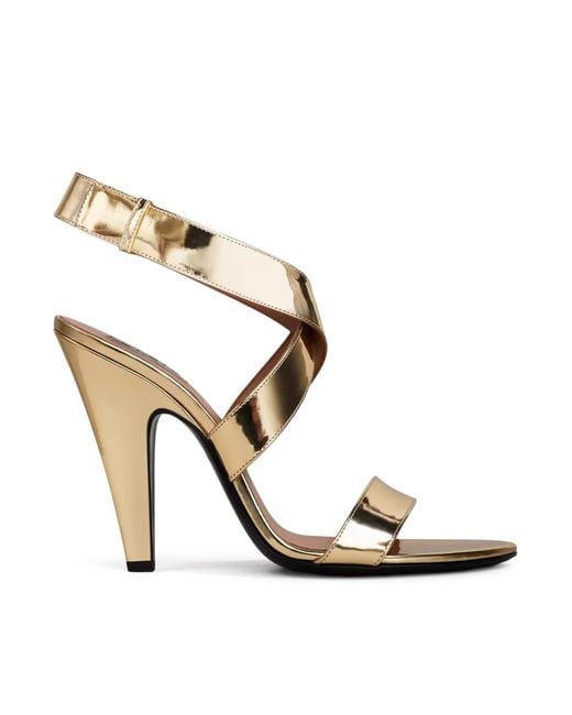Alaïa Metallic Mirror-Effect Sandals