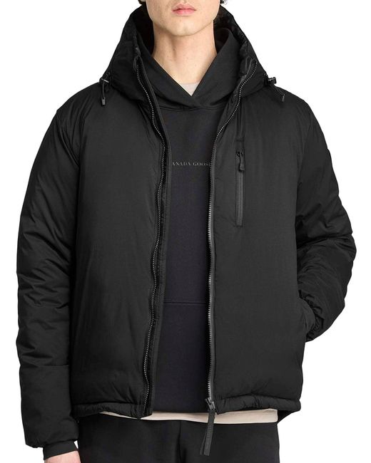 Canada Goose Black Lodge Label Hooded Jacket for men