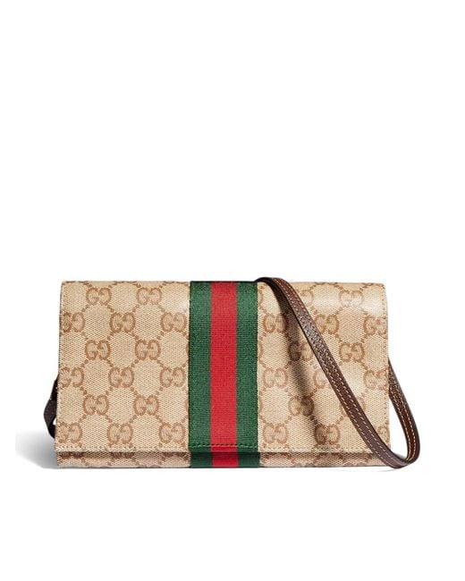 Gucci Natural Small Pouch With Strap And Web
