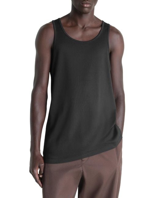 Lemaire Black Cotton Tank Top for men
