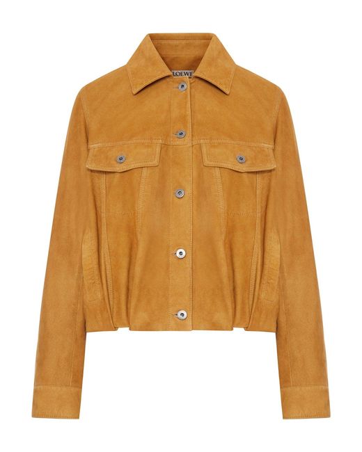 Loewe Brown Suede Goatskin Jacket