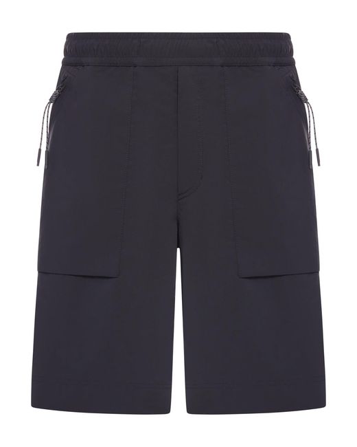 Moncler Blue Technical Fabric Shorts for men