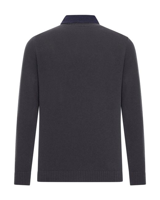 Roberto Collina Blue Cotton Piquet Polo Shirt for men