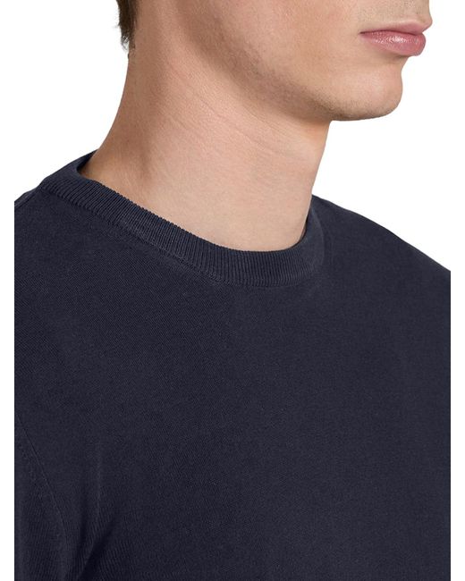 Zanone Blue Slim Fit Crew Neck Sweater for men