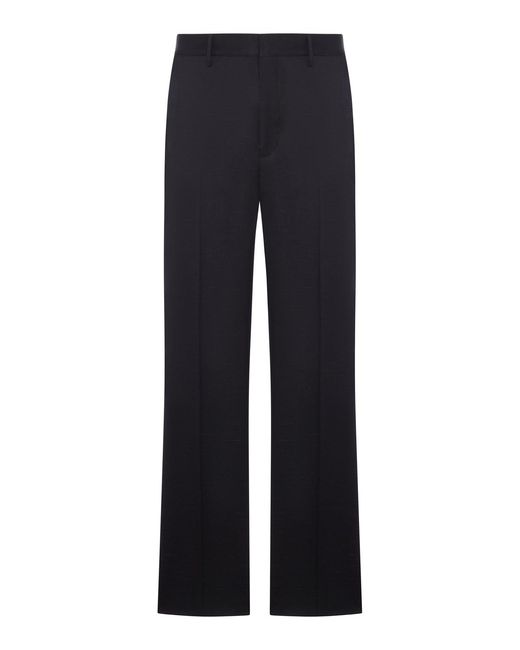 Tagliatore Blue Tailored Trousers With Central Pleat for men
