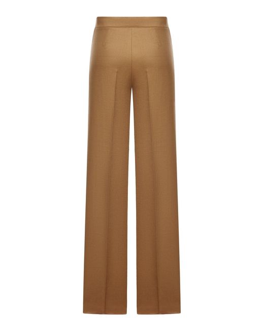 Max Mara Natural Badesse Tailored Linen Trousers