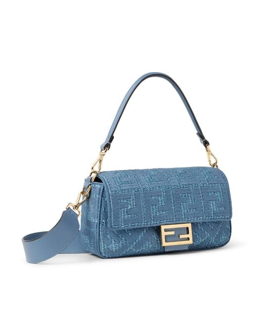 Fendi Blue Baguette Bag