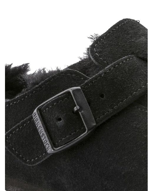 Birkenstock Black Lamb Fur Boston