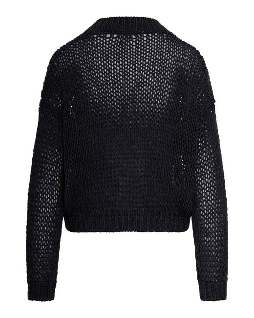 Roberto Collina Black Cropped Cardigan