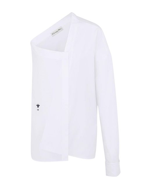 Dior White Asymmetric Shirt
