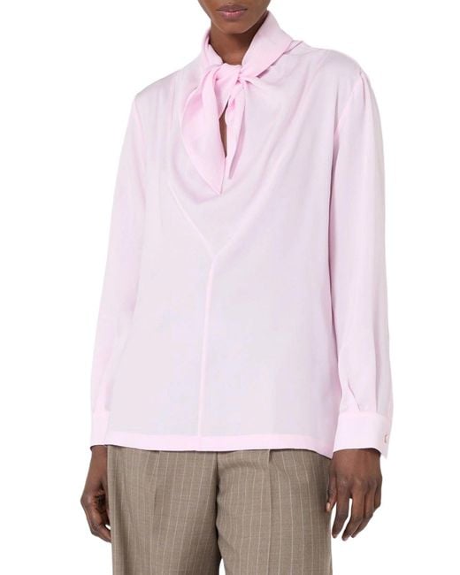 Max Mara Pink Silk Charmeuse Blouse