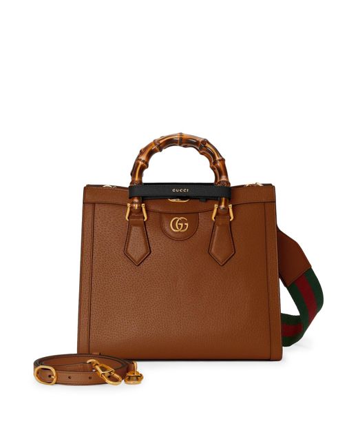 Gucci Brown Diana Shopping Bag Small Size