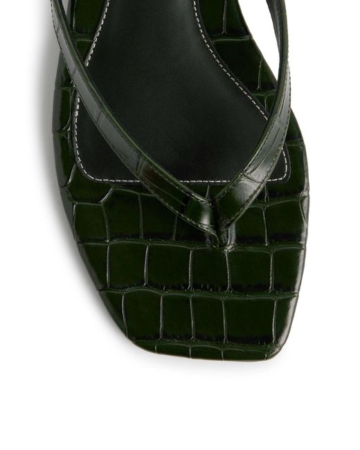 Totême Multicolor Croco-Embossed Flip-Flops