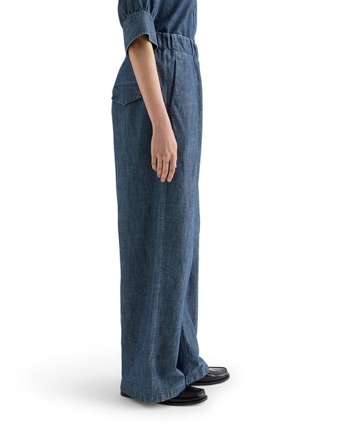 Jil Sander Blue Wide Leg Trousers
