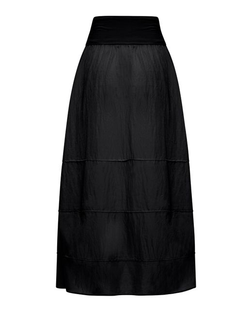 Transit Black Silk Blend Skirt