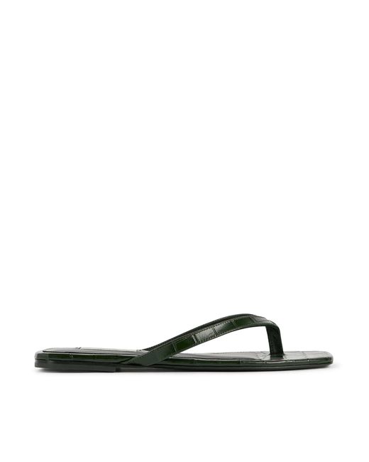Totême Multicolor Croco-Embossed Flip-Flops