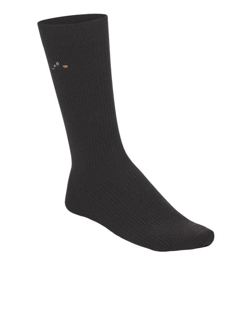 Birkenstock Black Cotton Ribbed Socks