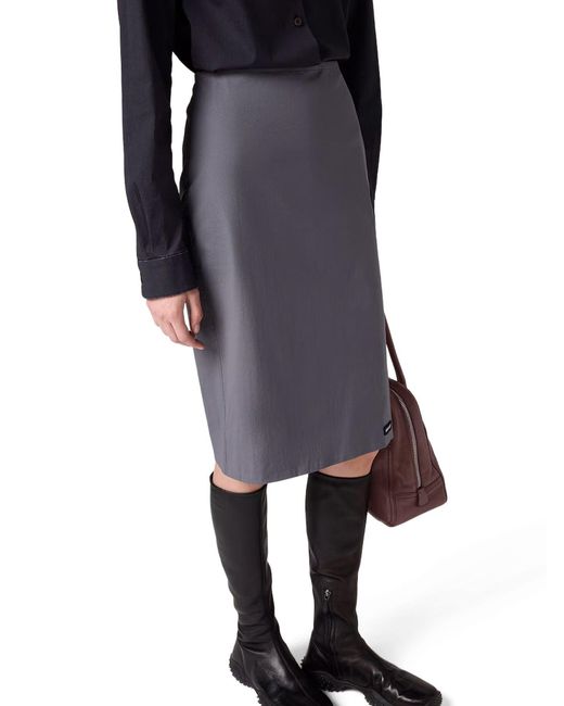 Gonna in popeline stretch di Miu Miu in Gray