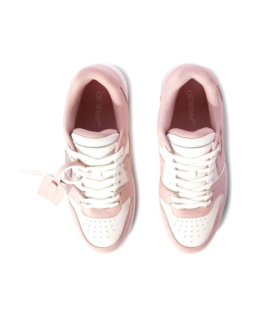 Sneaker out of office in pelle di Off-White c/o Virgil Abloh in Pink